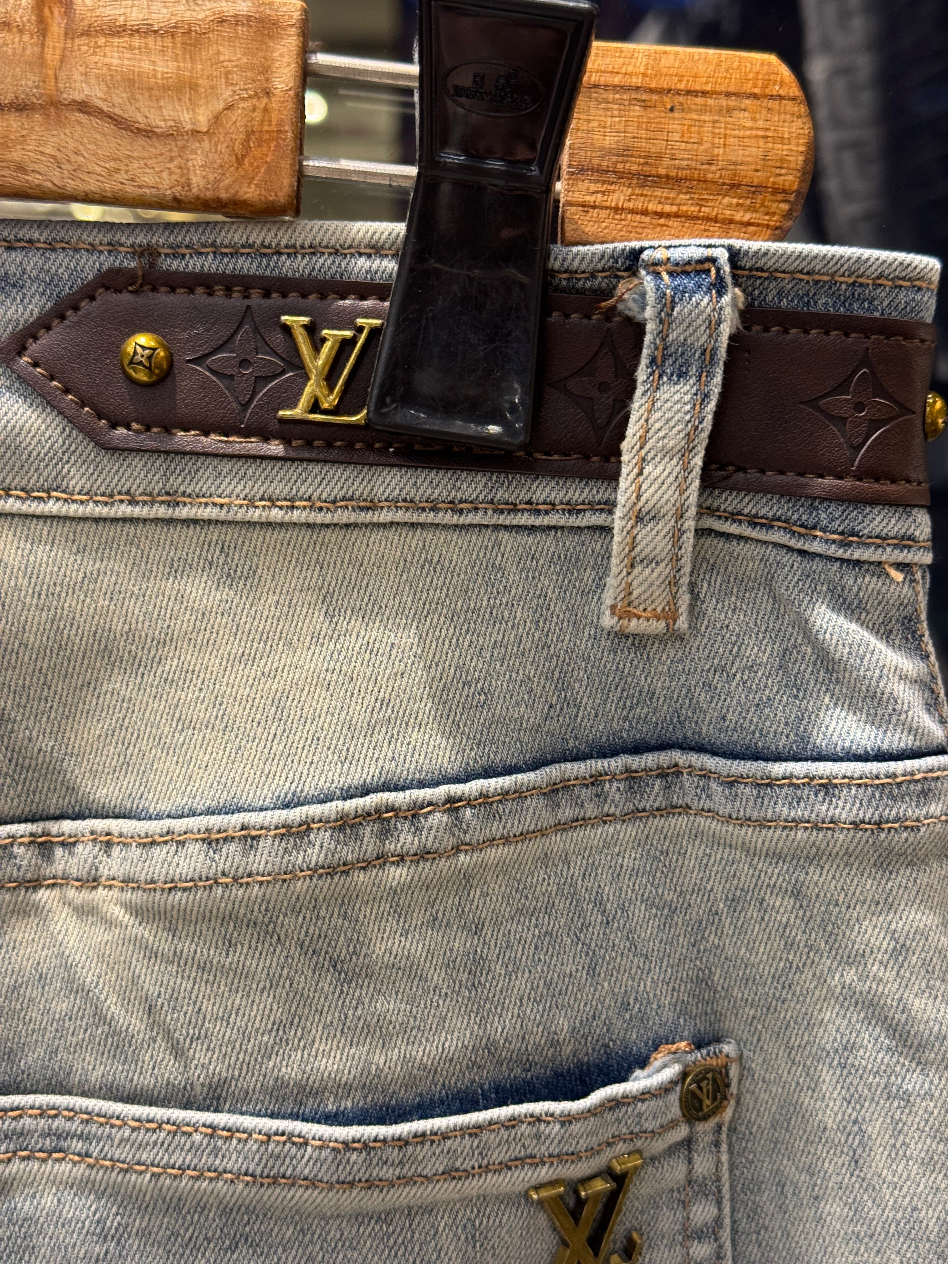 light grey washed jeans – lv inspired logo pocket | luxury denim | sintone light grey washed jeans – lv inspired logo pocket | luxury denim | sintone