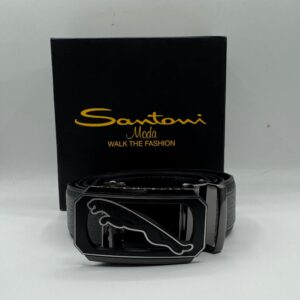 jaguar black leather belt – premium formal belt for men