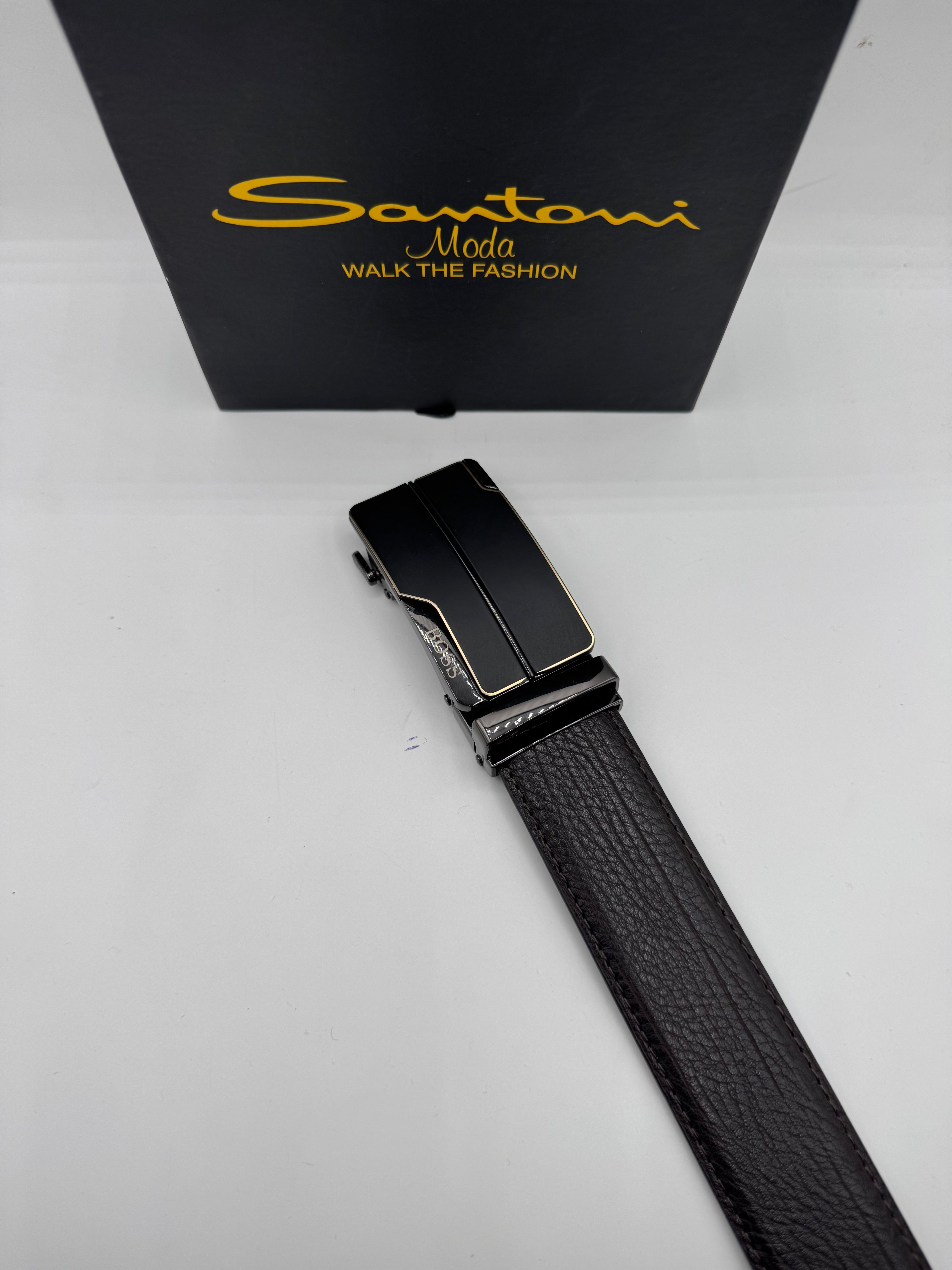 hugo boss inspired men’s leather belt – premium designer edition