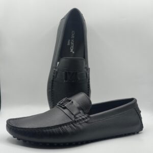 louis vuitton monte carlo black leather loafers
