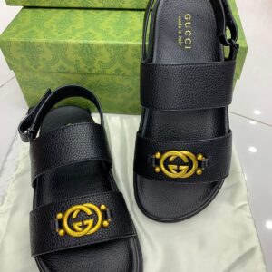 gucci premium black slipper with logo