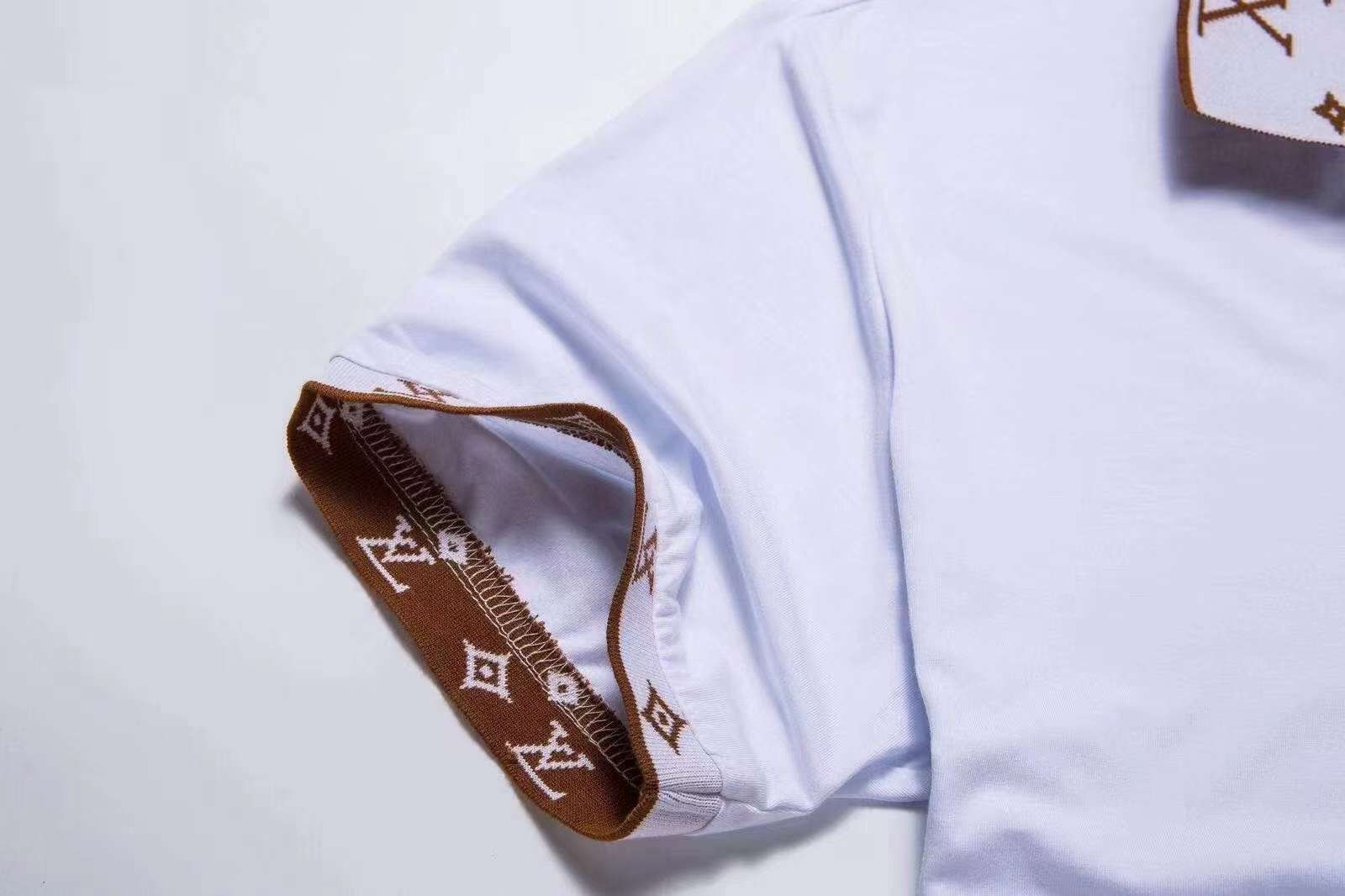 LV Men Polo Shirt With logo - Image 4