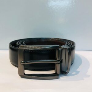 genuine buffalo leather black belt