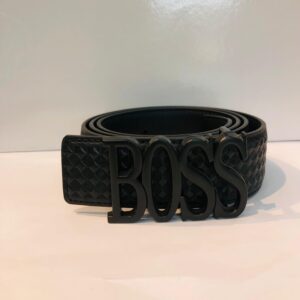 boss genuine buffalo leather black belt