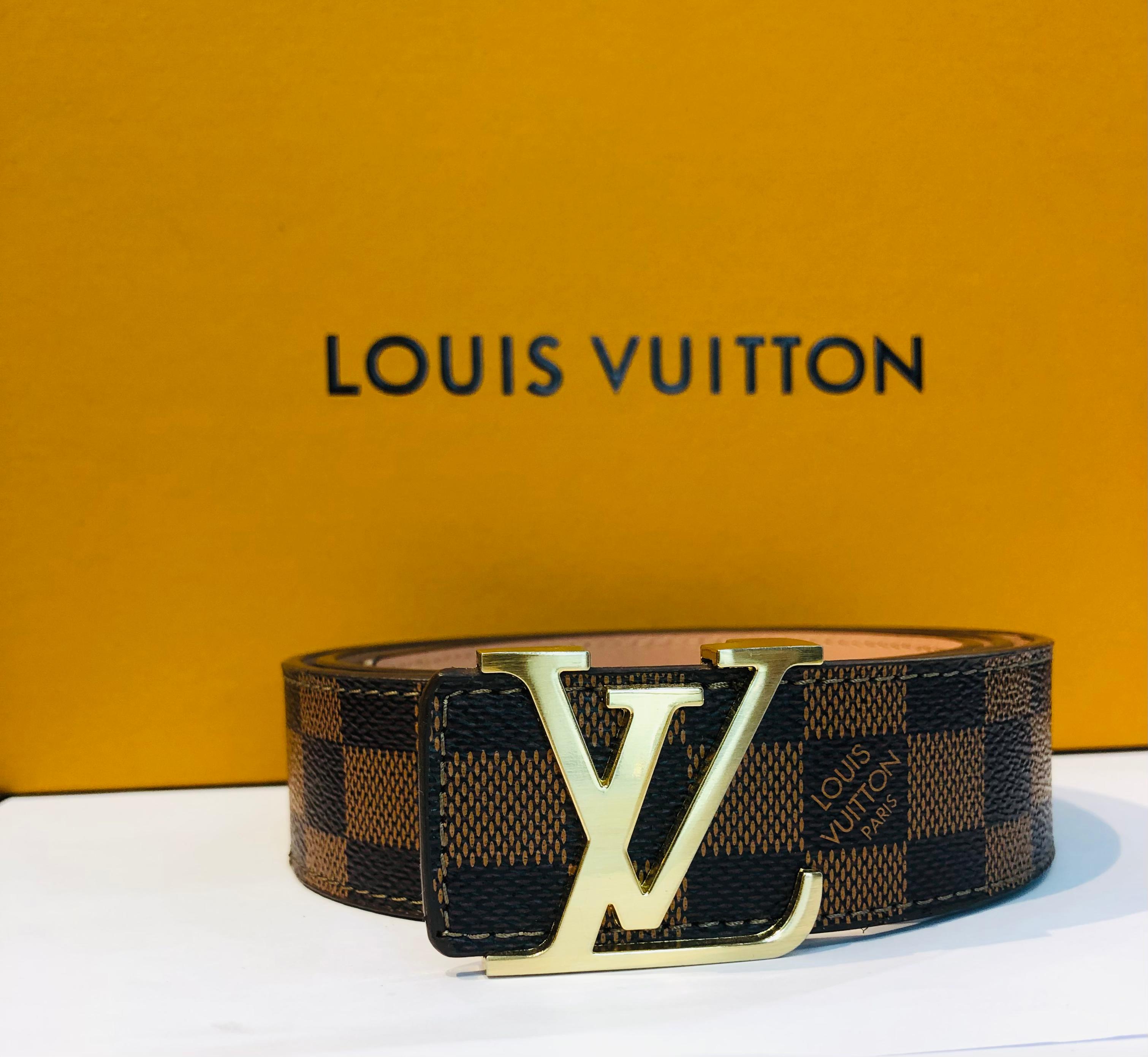 WhatsAppImage2024-07-27at17.55.49 LV Genuine Brown Leather Signature Gold Belt