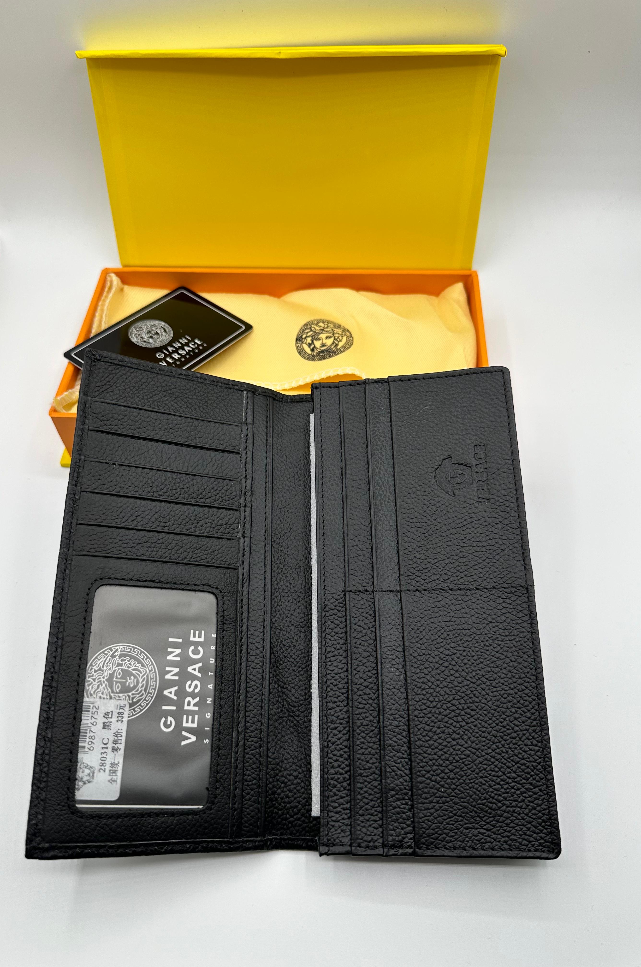 Versace Premium Black Long Wallet - Image 4