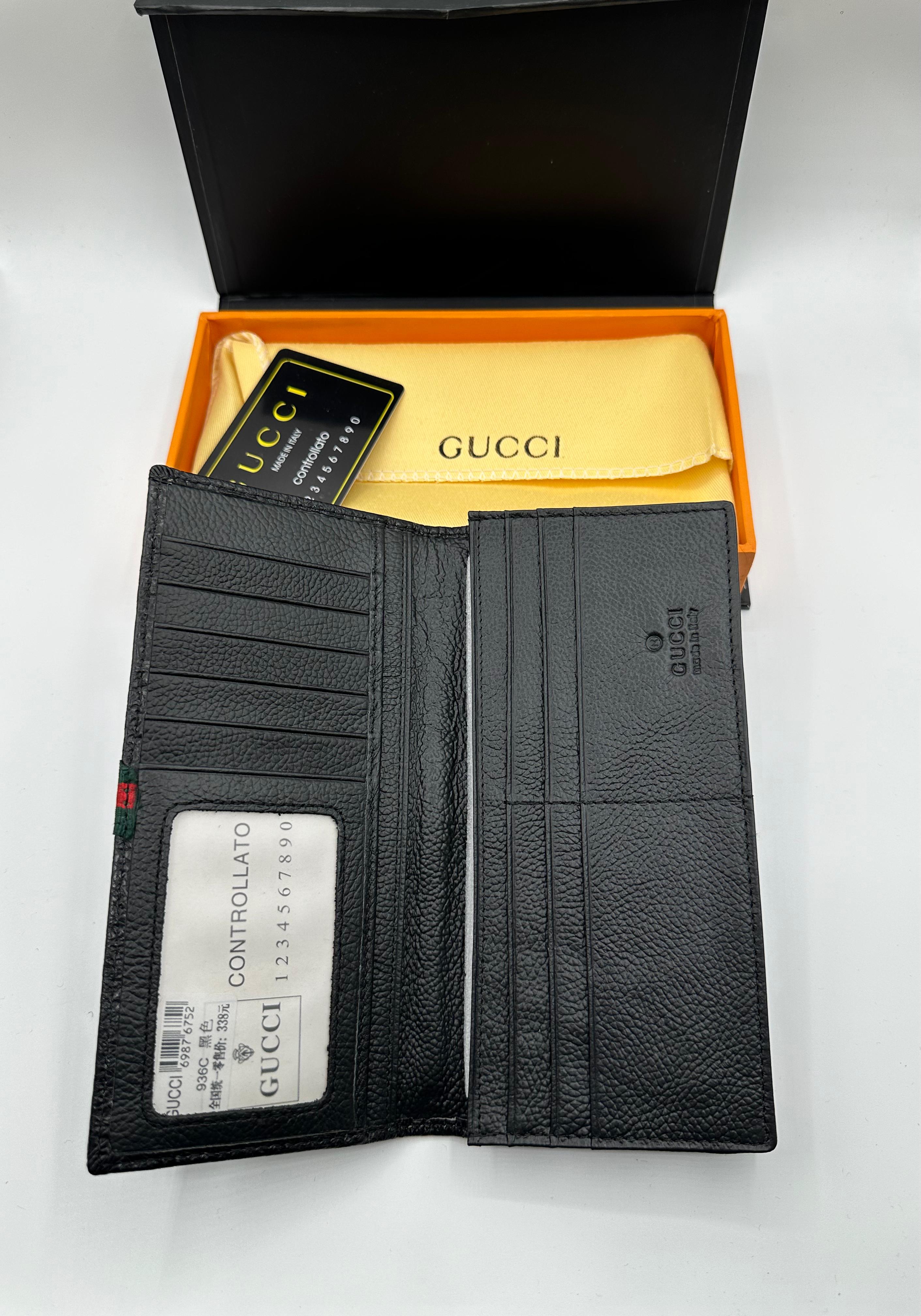 gucci premium black long wallet gucci premium black long wallet