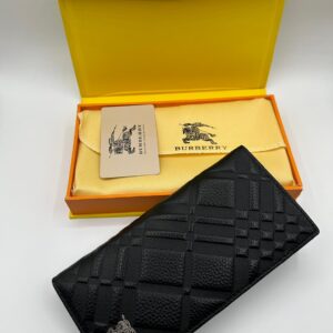 burberry premium black long wallet