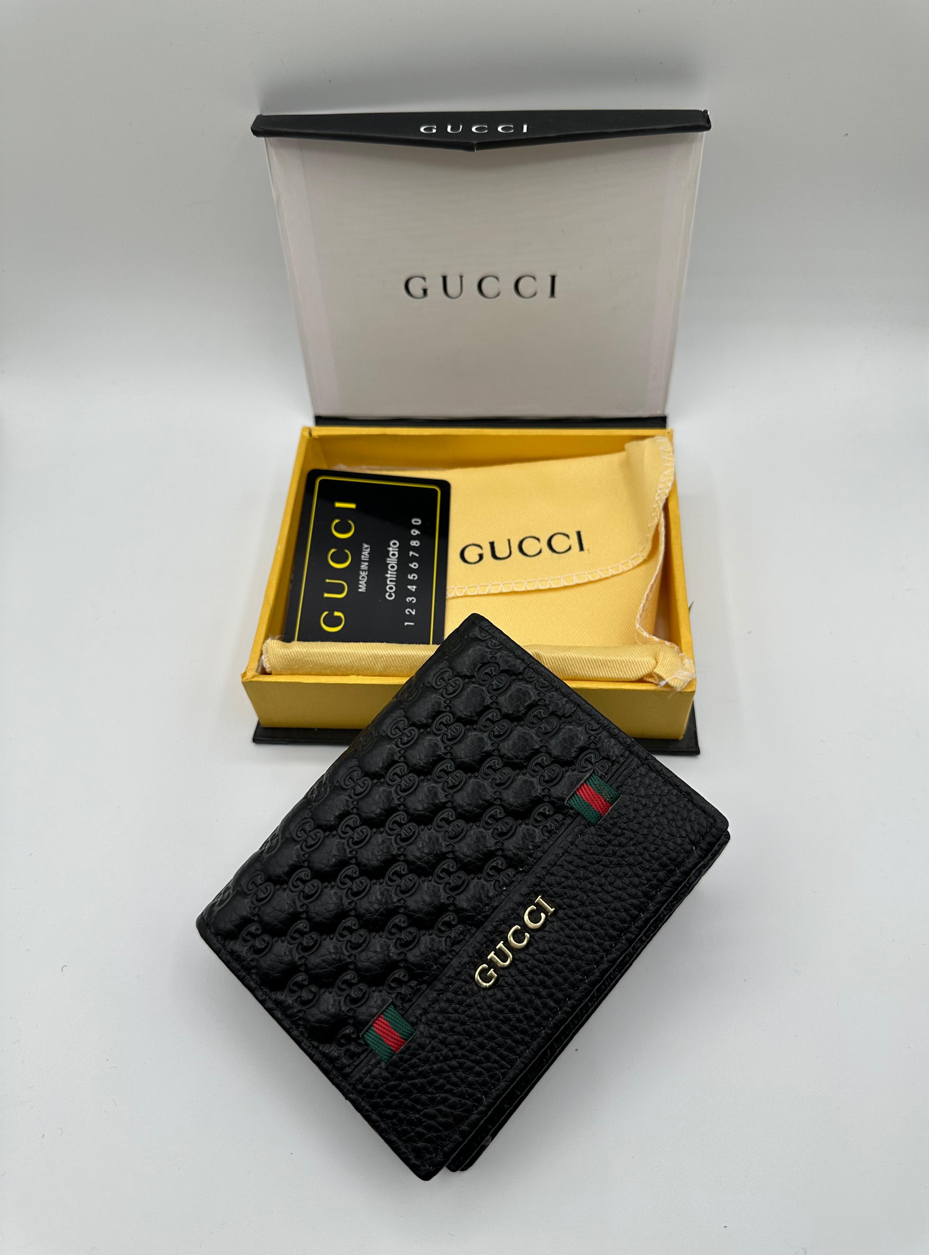 gucci premium black wallet