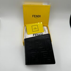 fendi premium black wallet
