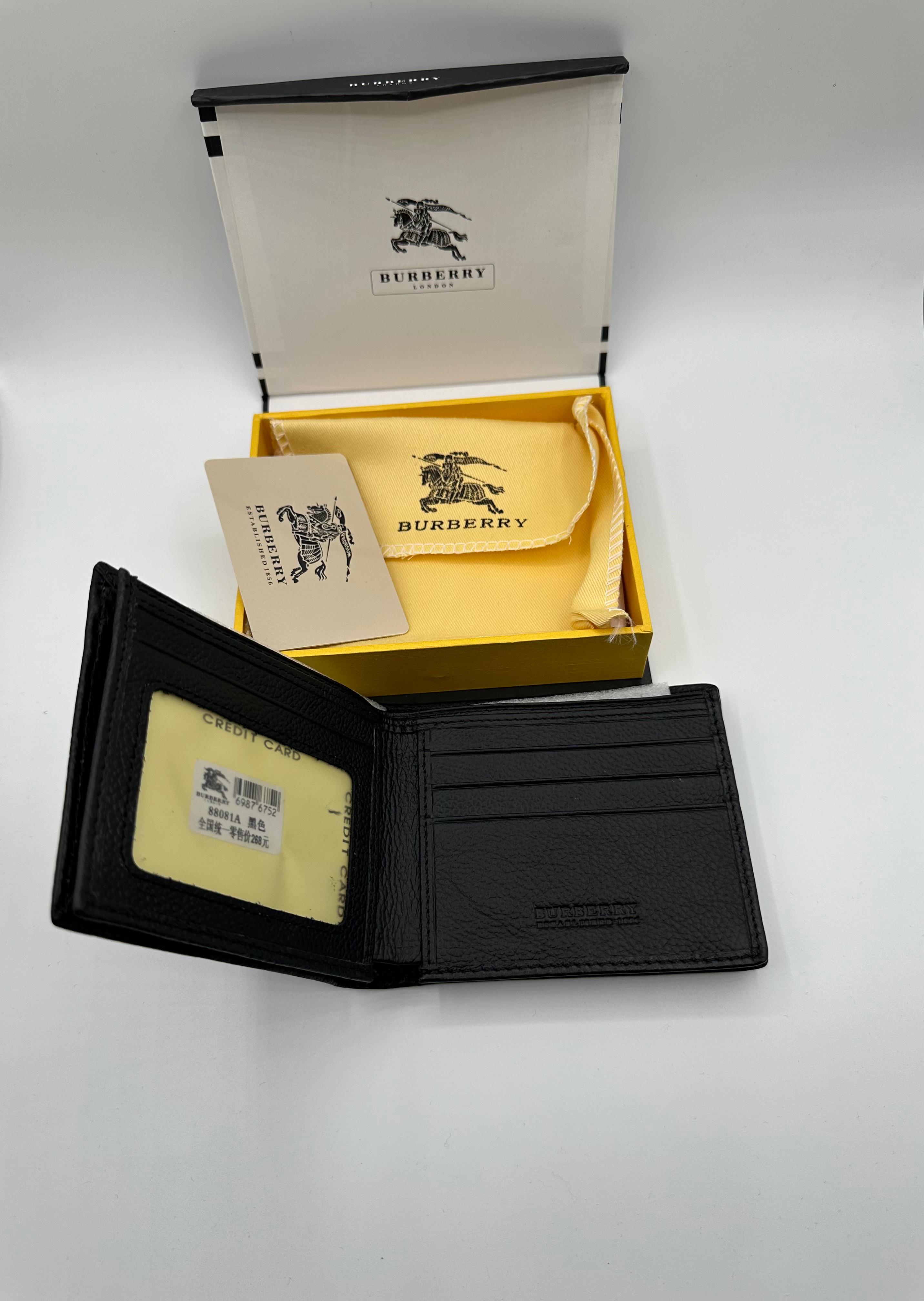 burberry premium black wallet