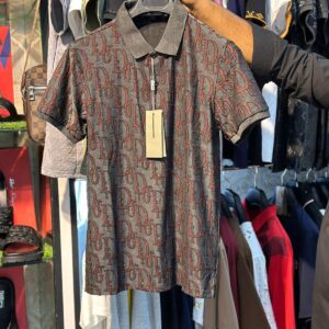 dior all over printed men polo shirt with logo