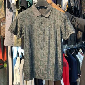 dior all over printed men polo shirt with logo