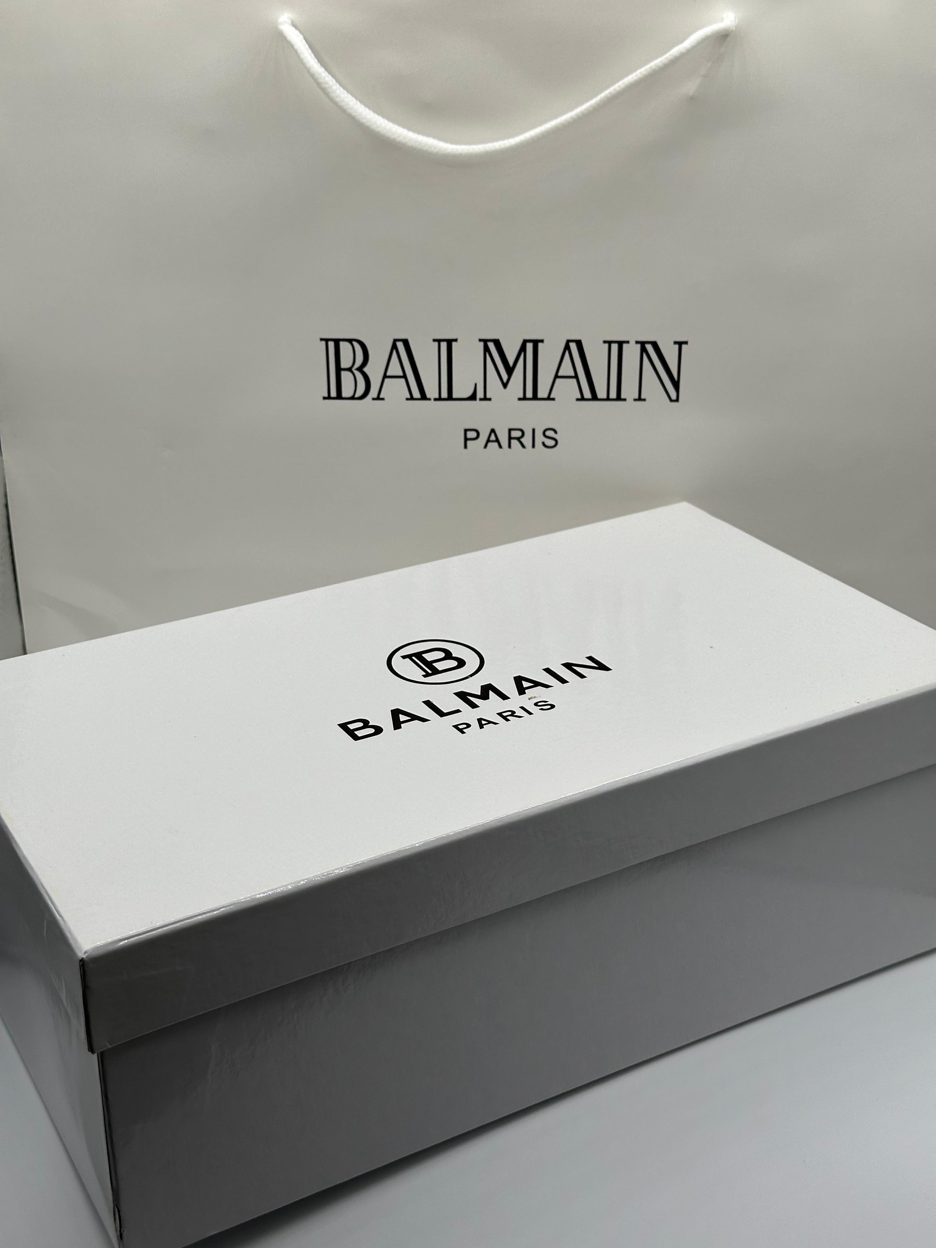 balmain black loafers