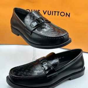 louis vuitton signature black major loafers