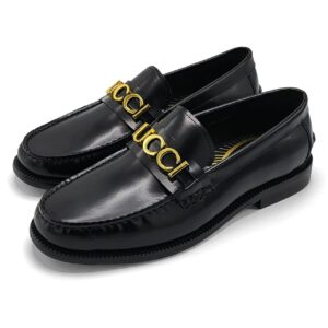 gucci black major loafers