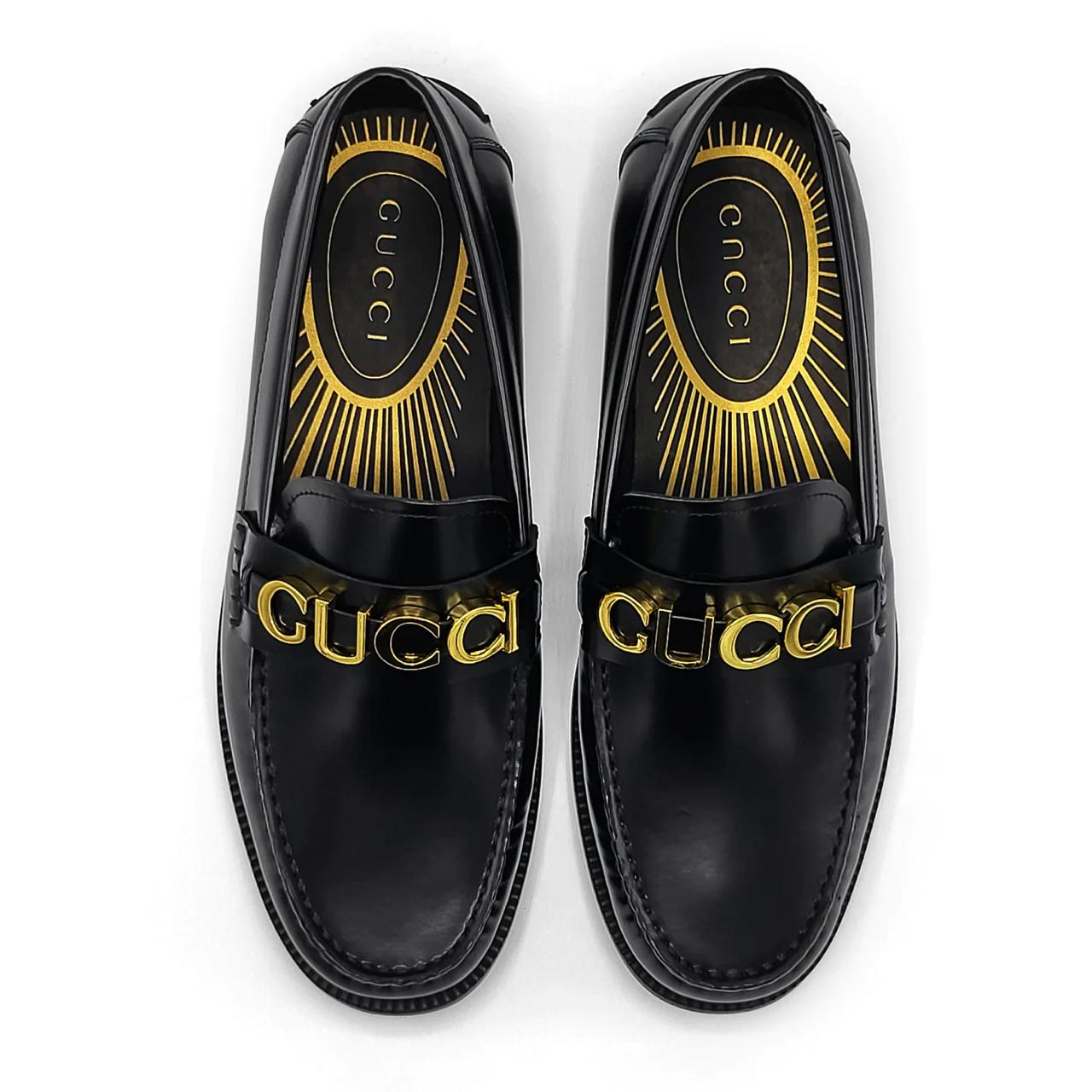 gucci black major loafers