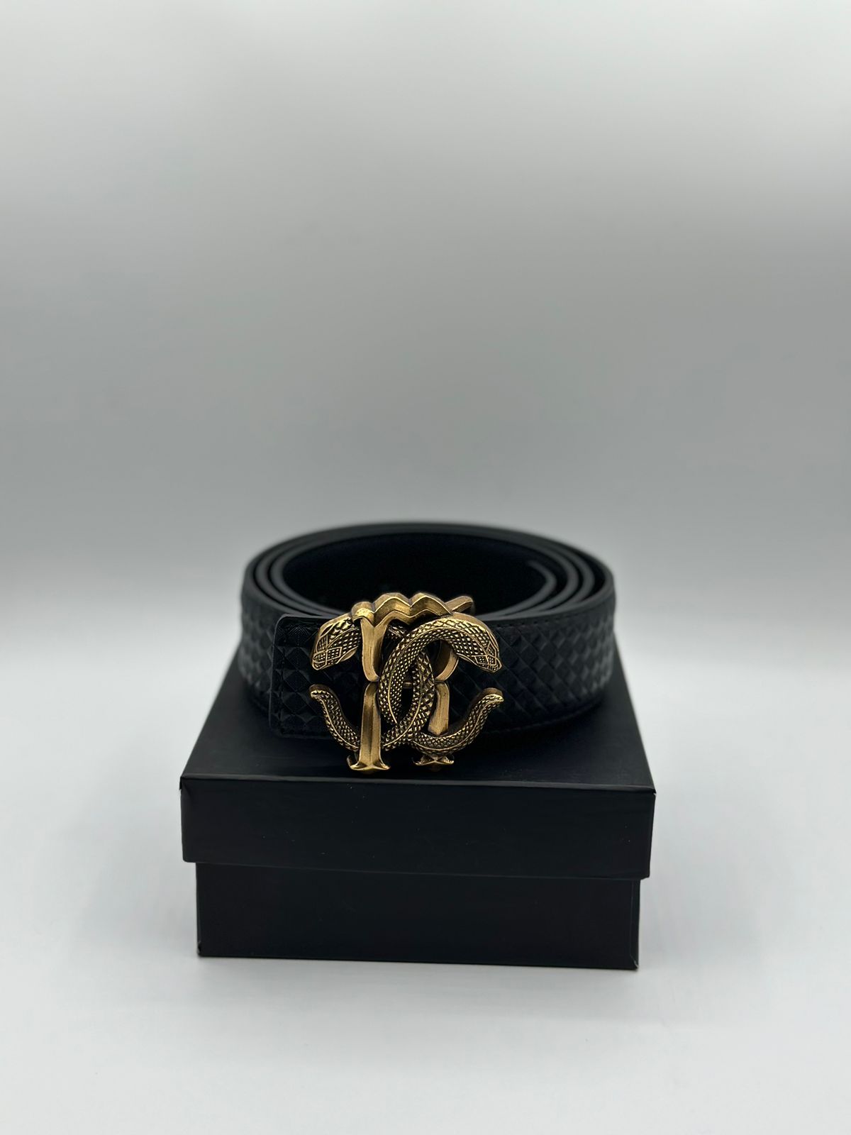 WhatsAppImage2024-09-14at18.21.53 Roberto Cavalli Genuine Black Leather Signature Golden Belt