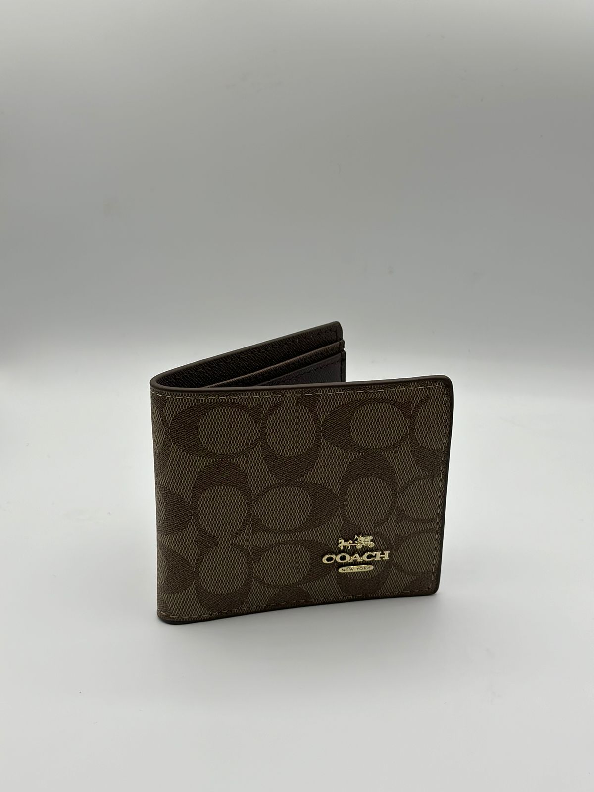 coach premium brown wallet