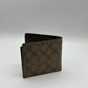 coach premium brown wallet