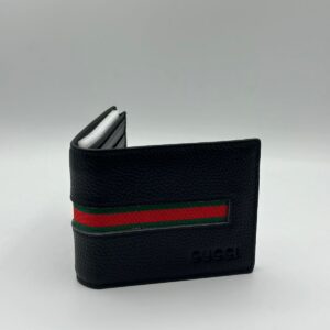 gucci premium quality black leather wallet