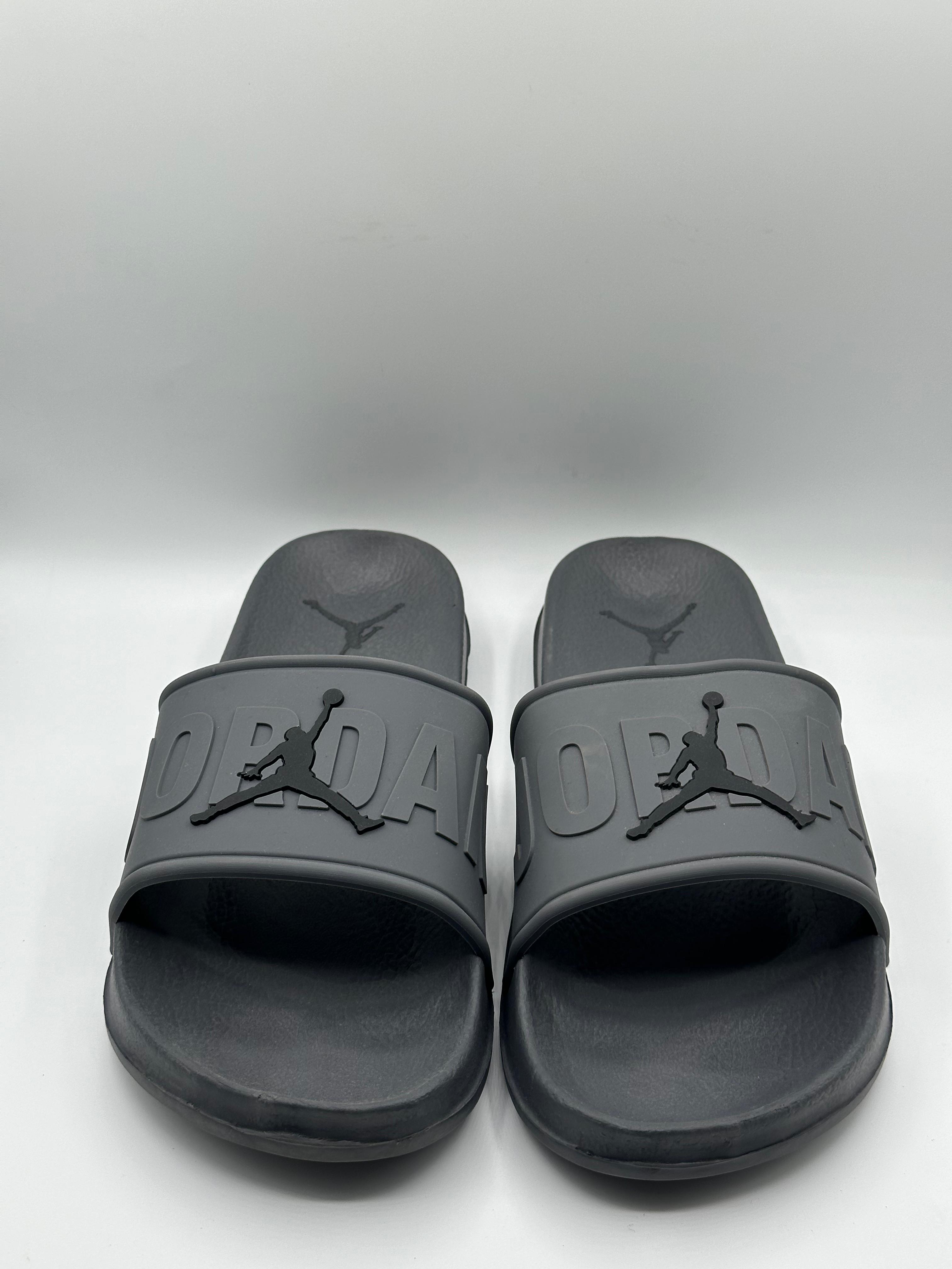 jordan premium printed gray full slipper