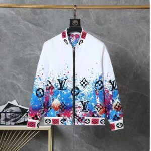 LV Premium Quality Printed Fleece Zipper Jacket