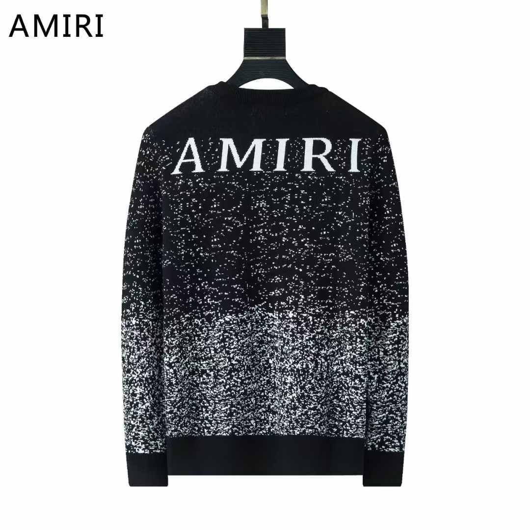 amiri premium quality all over printed black sweater shirt