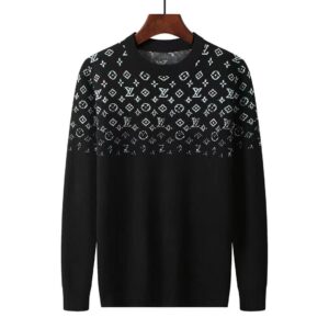LV Premium Quality Imported Printed Black Sweater Shirt