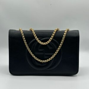gucci premium quality black printed side bag