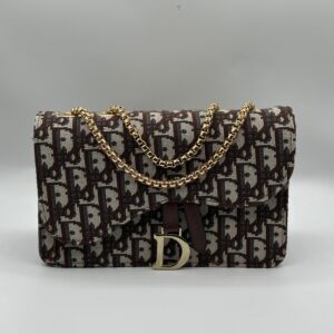christian dior premium quality all over printed ladies side bag