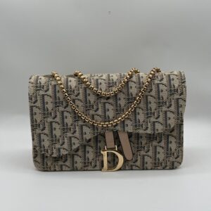 christian dior premium quality all over printed ladies side bag