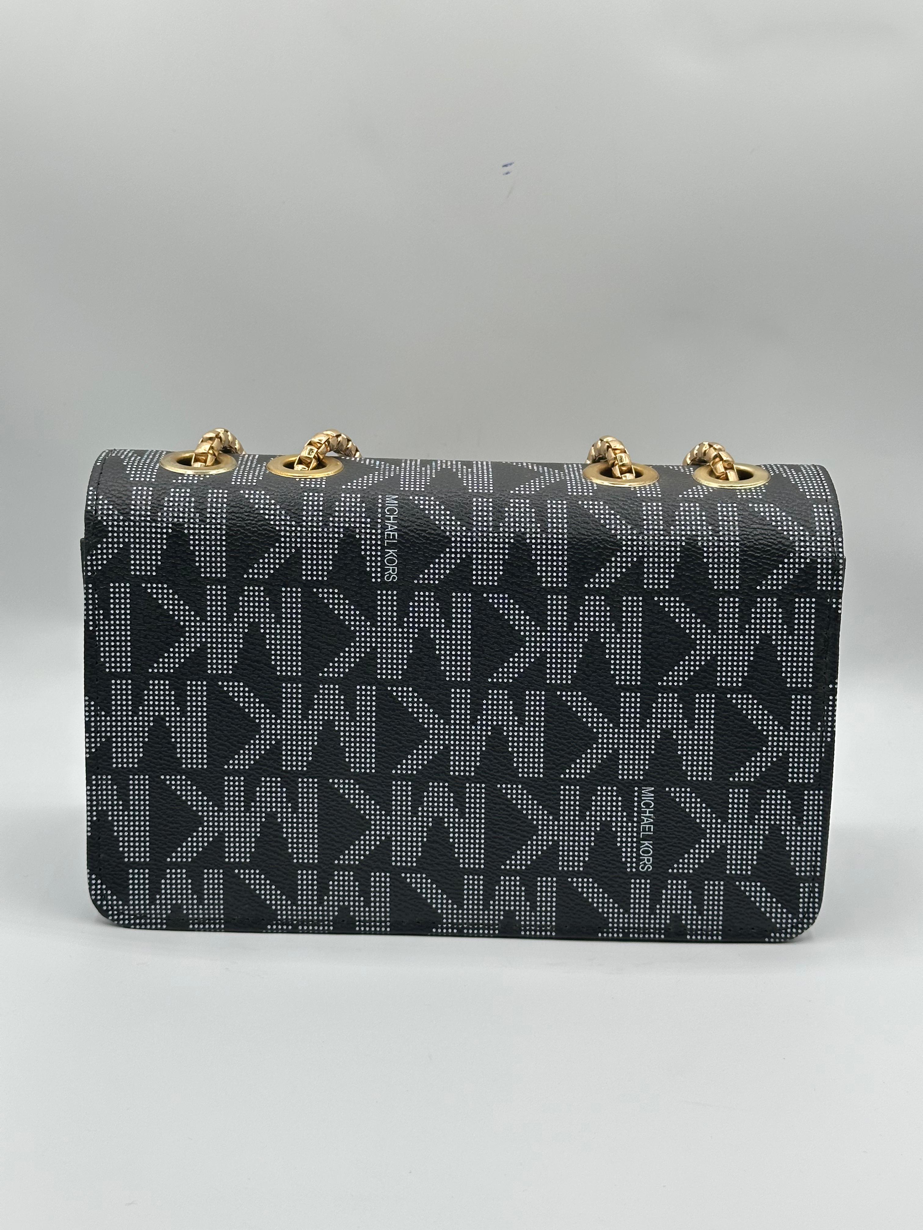 Michael Kors Premium Quality All-Over Printed Ladies Side Bag with Buckle - Image 2