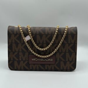 Michael Kors Premium Quality All-Over Printed Ladies Side Bag with Buckle