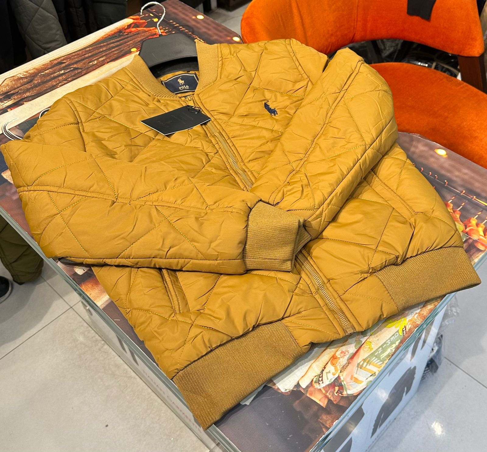 WhatsAppImage2025-01-21at22.11.55 Polo Ralph Lauren High Quality Super Soft Mustard Zipper Puffer Jacket