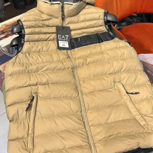 emporio armani high quality super soft zipper sleeveless puffer hoodie jacket