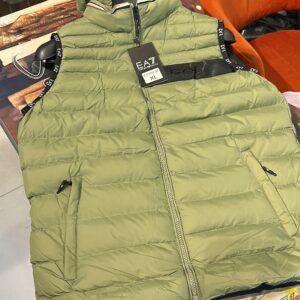 emporio armani high quality super soft zipper sleeveless puffer hoodie jacket