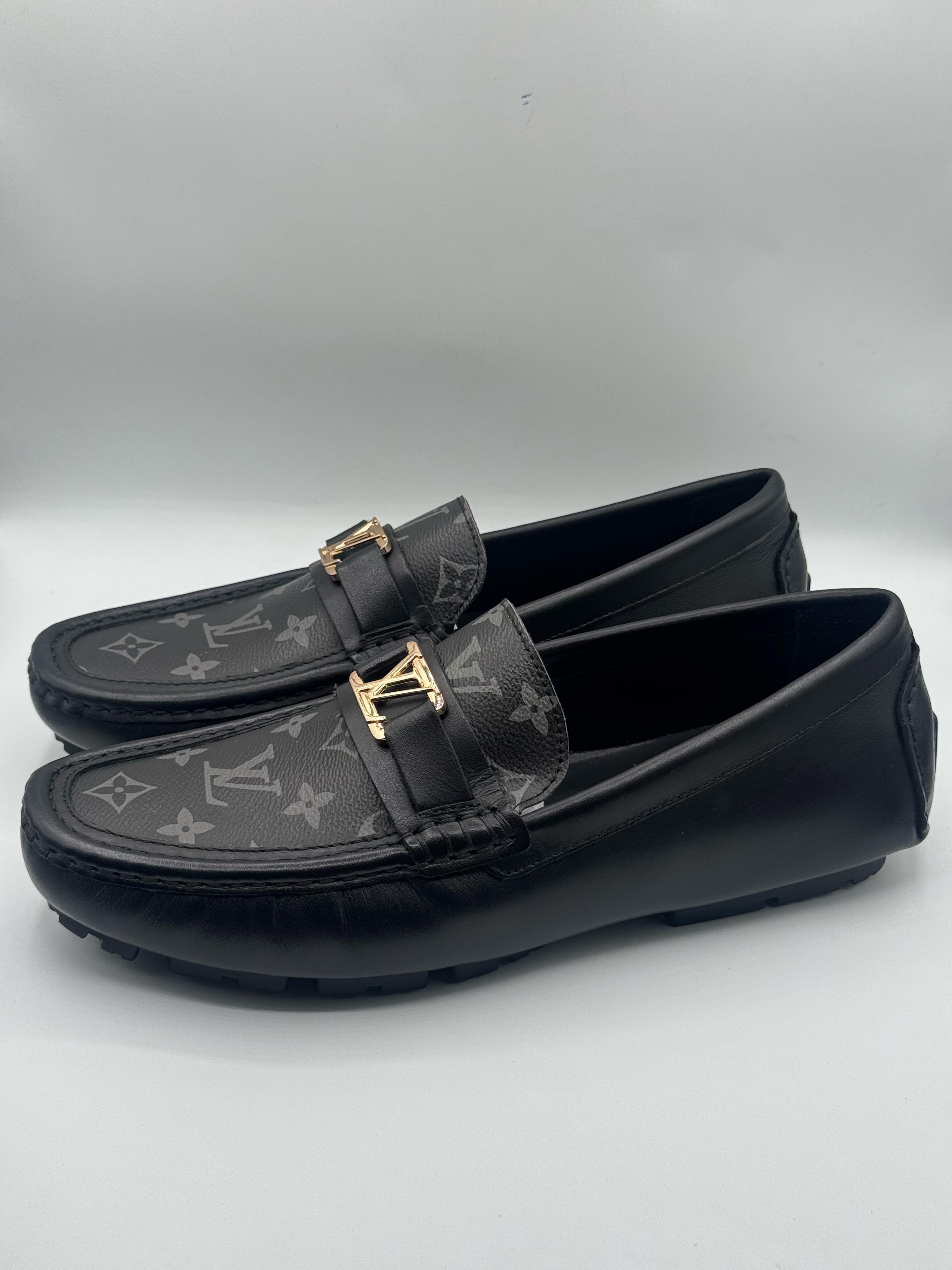 louis vuitton black & gray high quality loafer louis vuitton black & gray high quality loafer