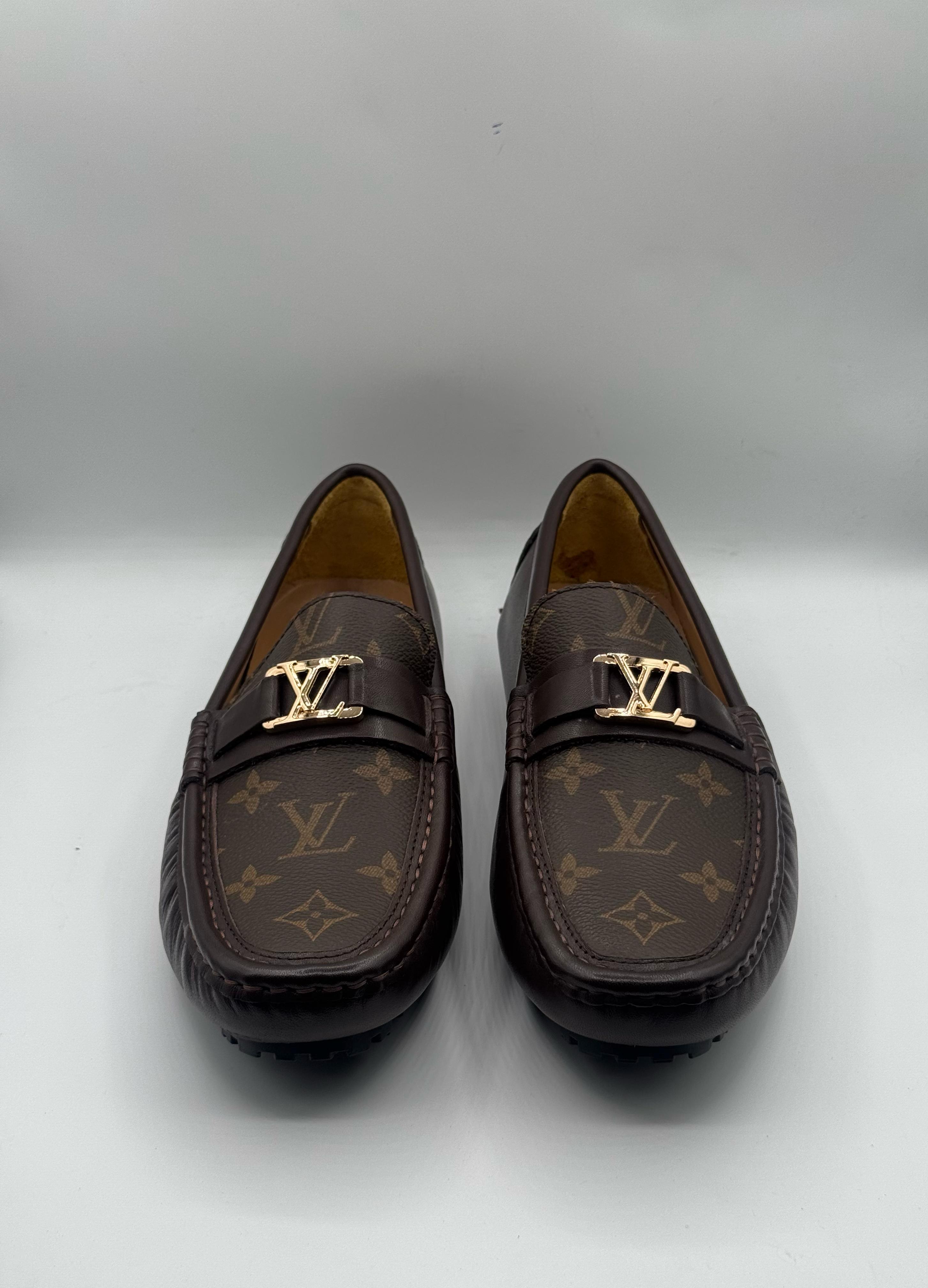 louis vuitton premium quality printed brown loafer louis vuitton premium quality printed brown loafer