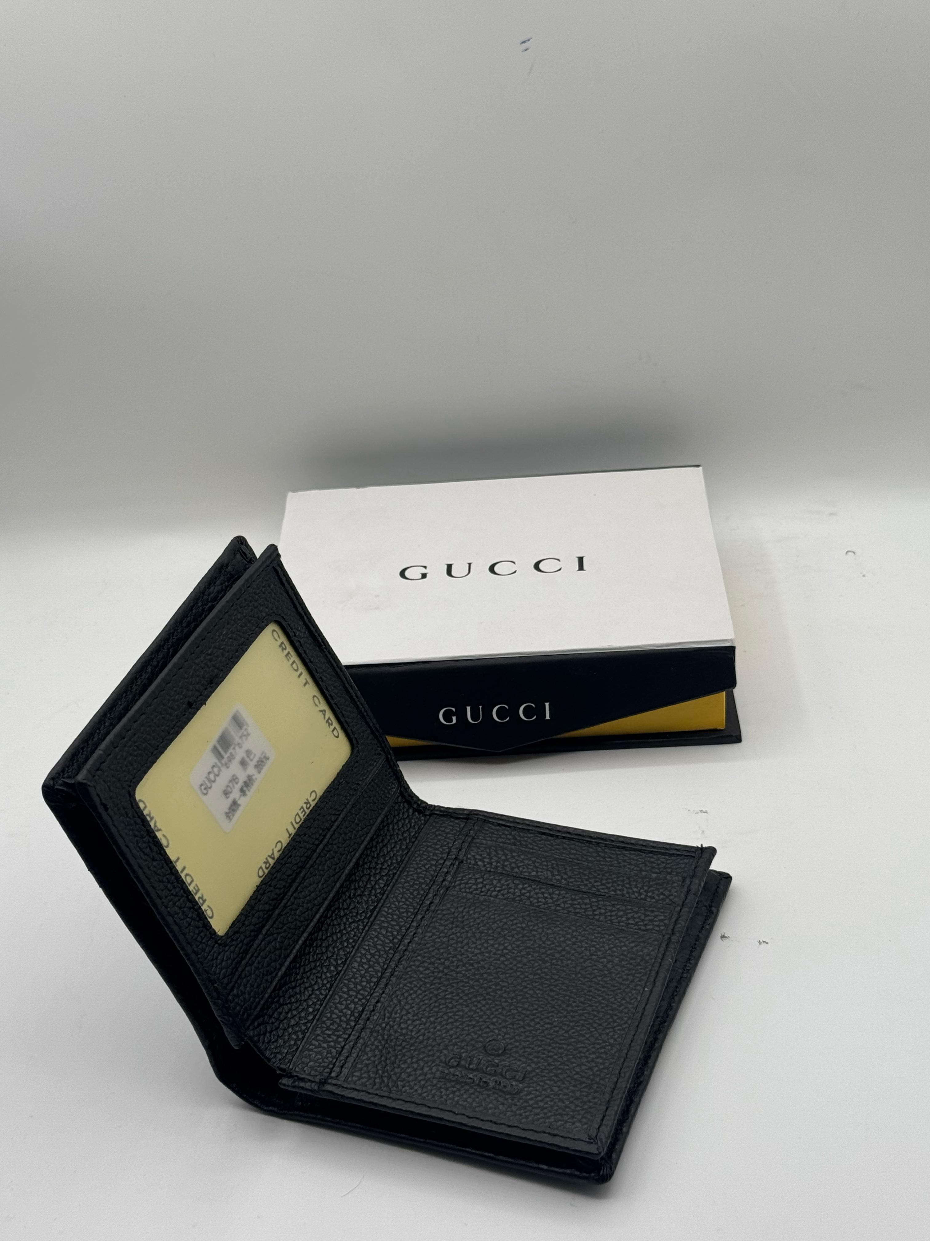 all over gucci stemp book style high quality leather wallet