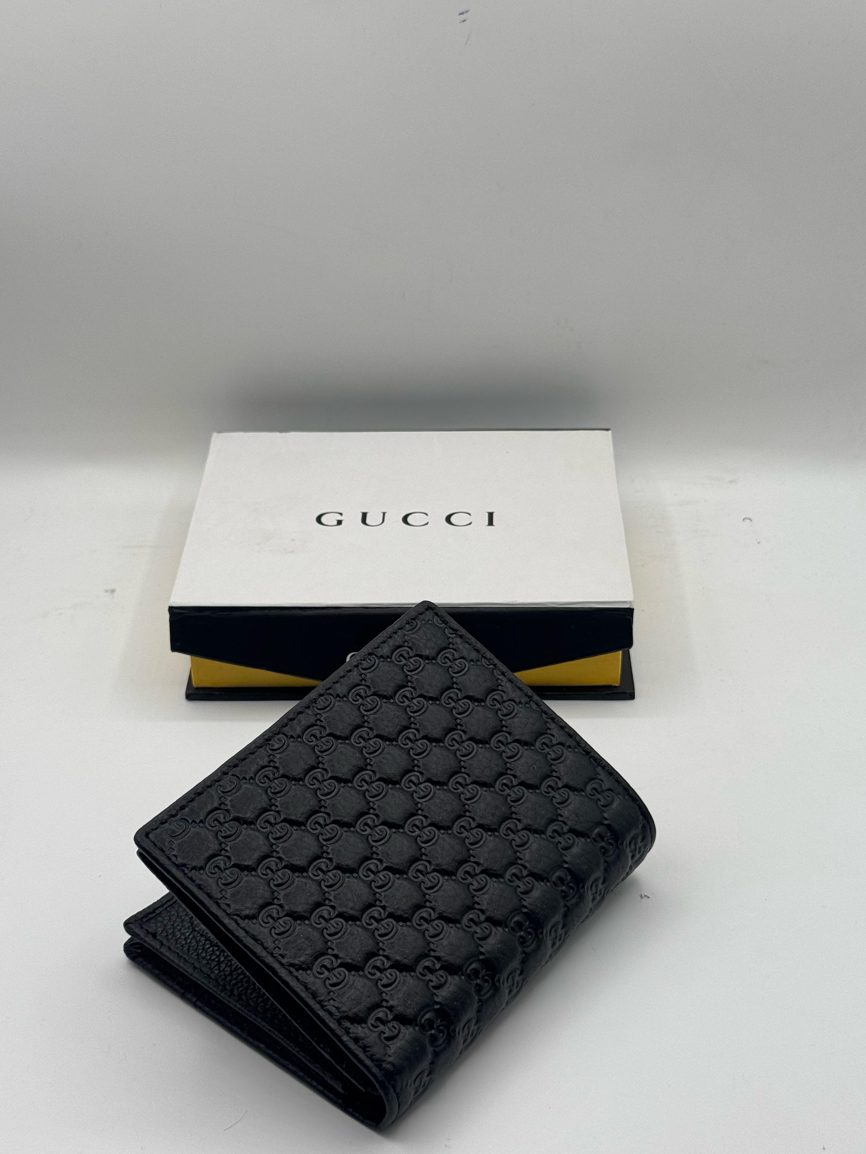 all over gucci stemp book style high quality leather wallet