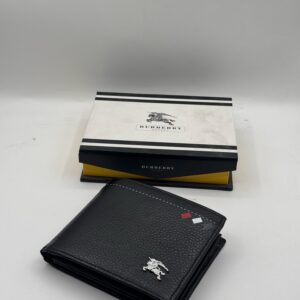 burberry regular style high quality black leather wallet