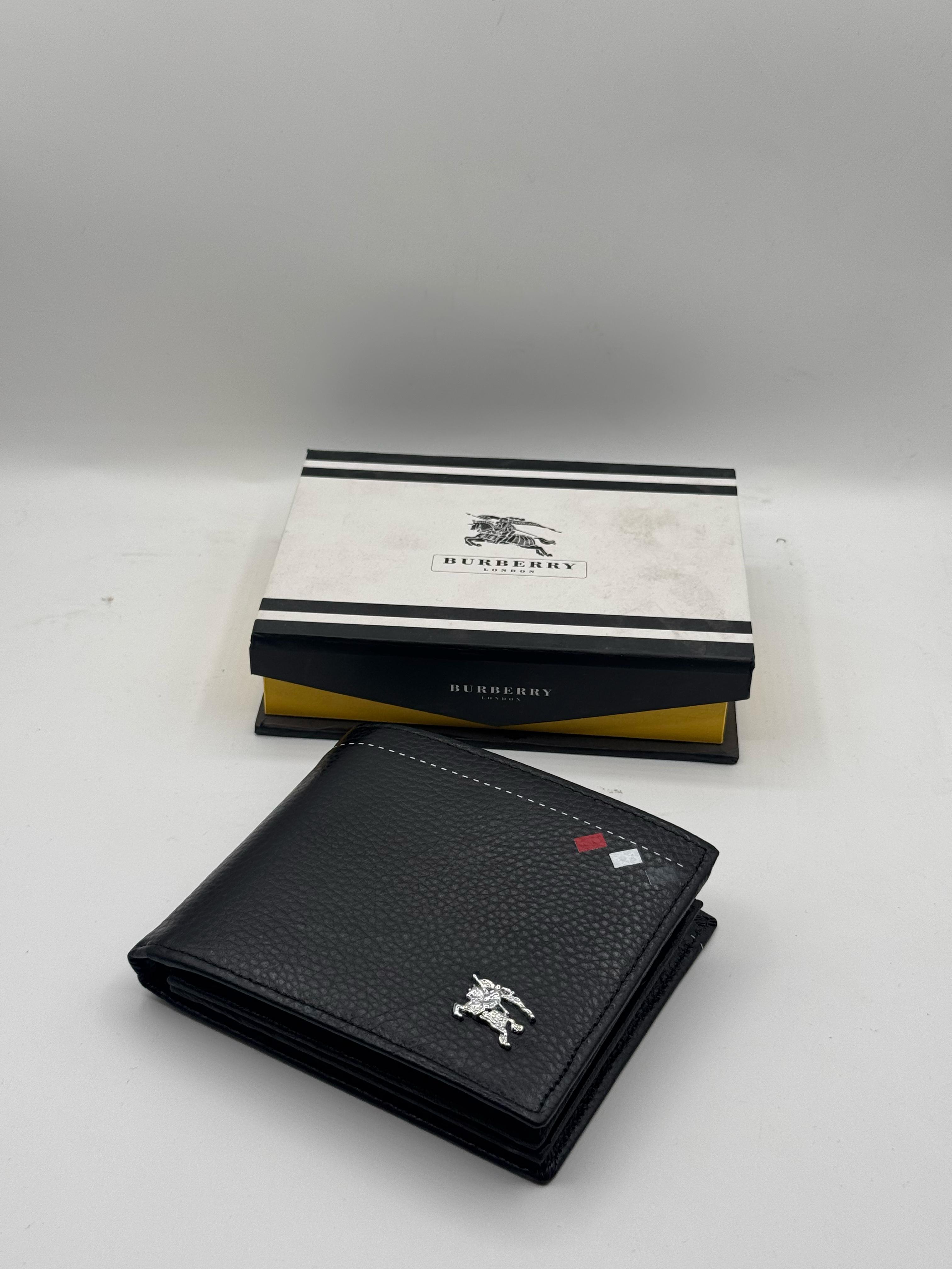 burberry regular style high quality black leather wallet burberry regular style high quality black leather wallet