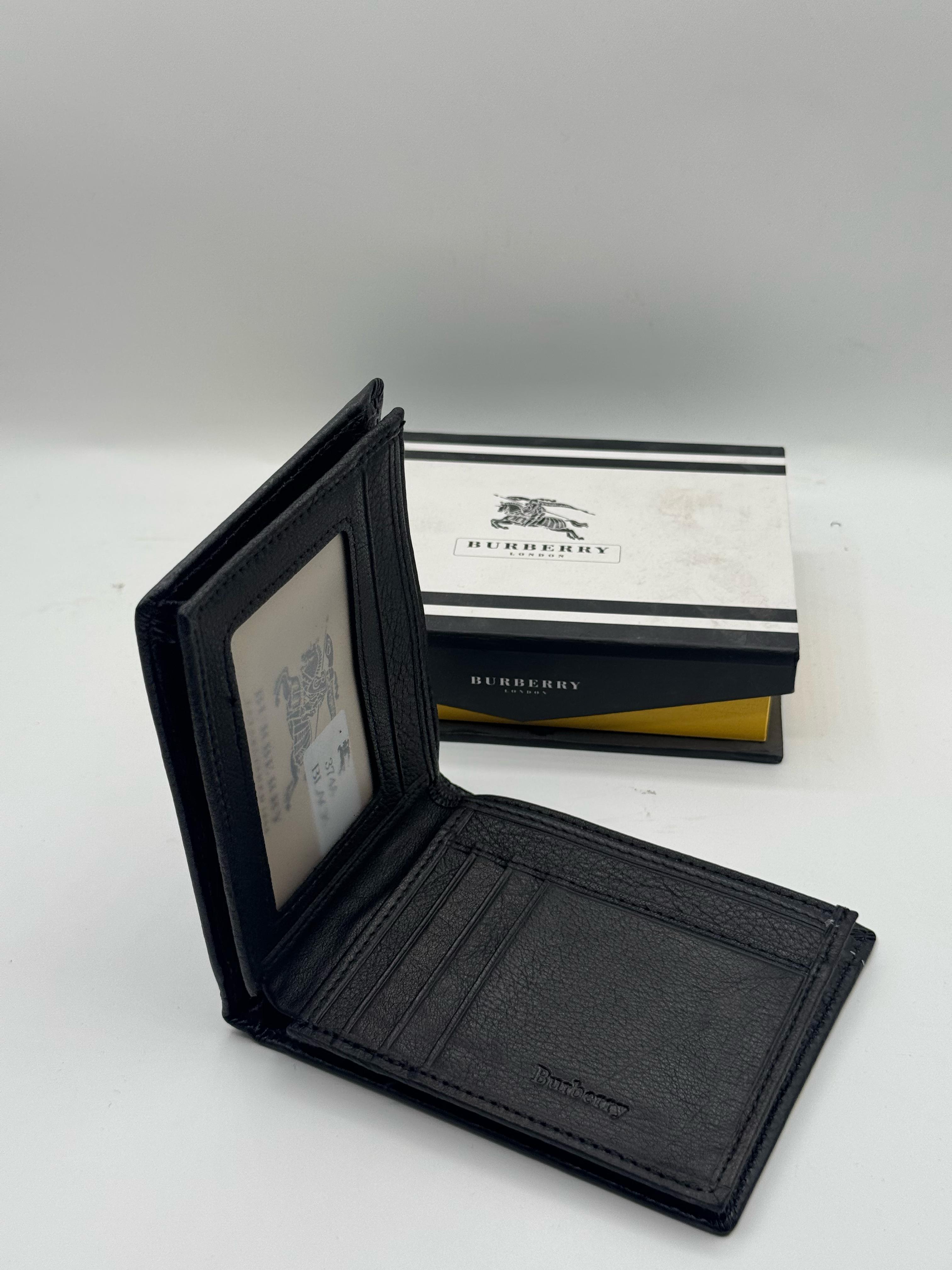 burberry regular style high quality black leather wallet burberry regular style high quality black leather wallet