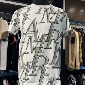 amiri soft cotton printed round neck t shirt