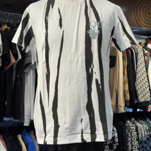 Off White Soft Cotton Printed Round Neck T-Shirt