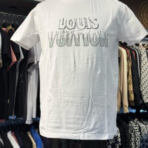 Louis Vuitton White Soft Cotton Printed Round Neck T-Shirt