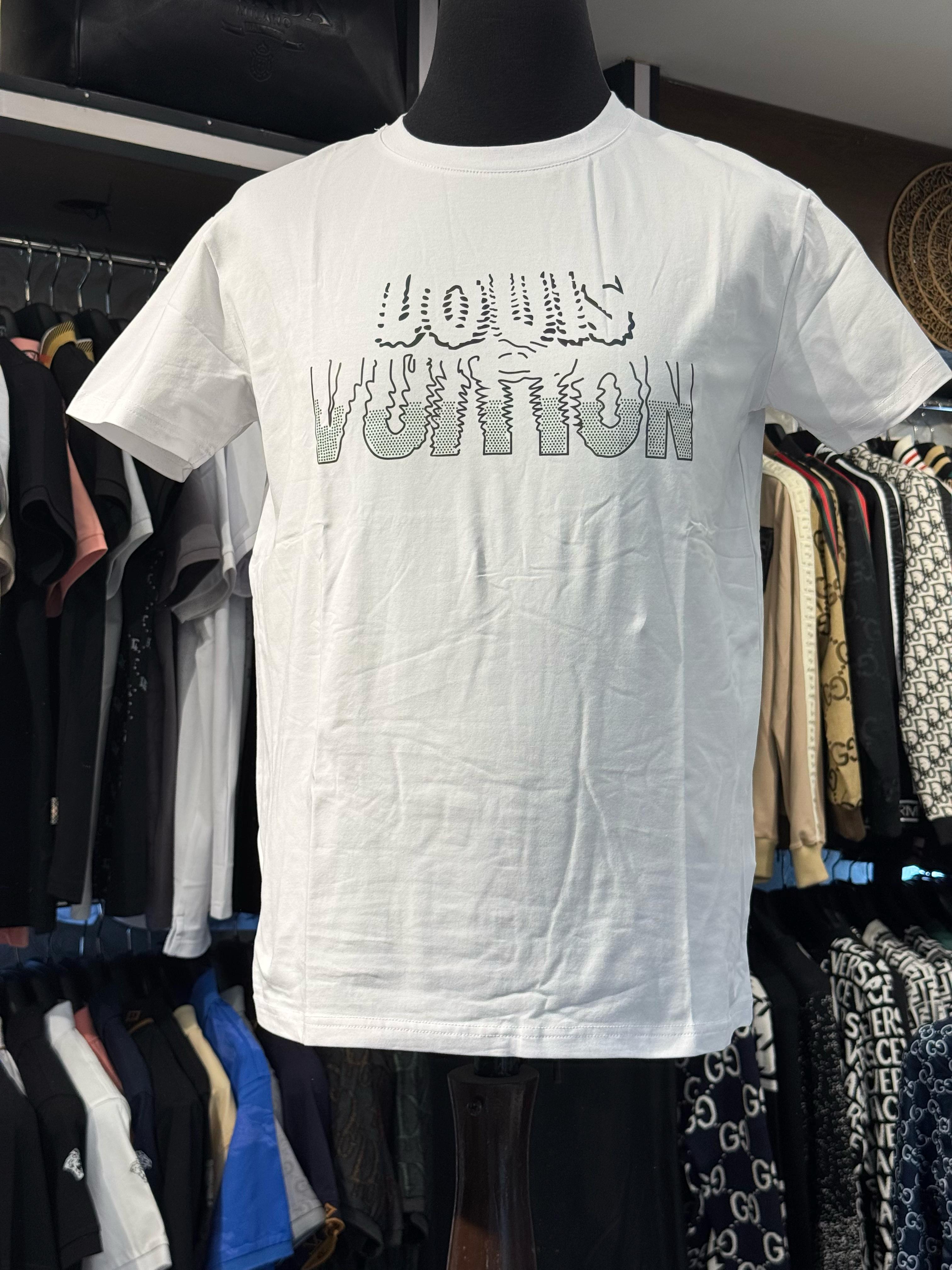 Louis Vuitton White Soft Cotton Printed Round Neck T-Shirt
