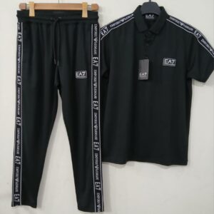 emporio armani premium quality soft cotton printed side panel tracksuit