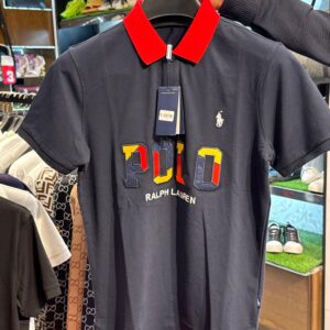 high quality ralph lauren blue embroidered polo shirt